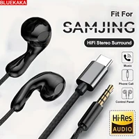 9DHIFI Heavy Bass Stereo Sport Music Wired Earphones 3.5MM AUX/Type-C Digital Chip Headsets For Samsung Xiaomi Android Tablet PC 1