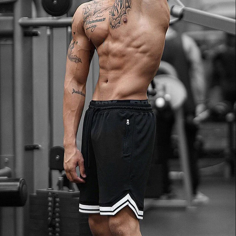 

Шорты мужские спортивные быстросохнущие, Джоггеры для фитнеса, трендовые однослойные короткие брюки, летние свободные спортивные штаны для баскетбола и тренировок