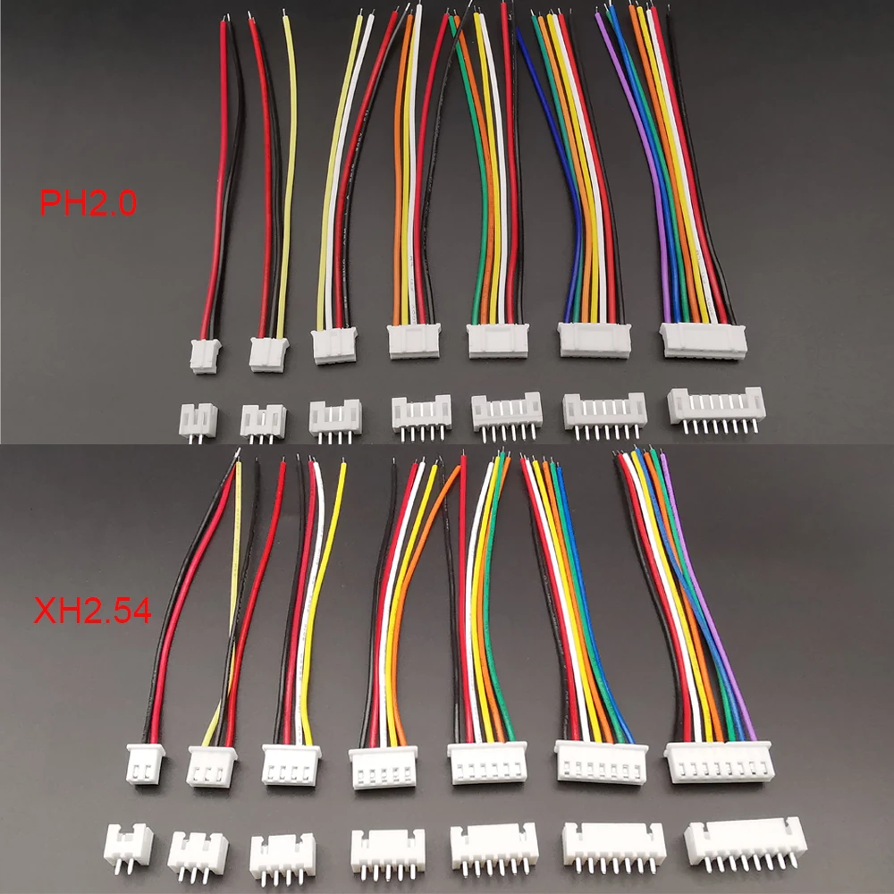 Pack De 5 Cables Adaptadores PH2.0 2P Macho A Hembra, Extensión De Batería Para Coches RC Axial SCX24, 3.6 Pulgadas, Flexibles Y Duraderos