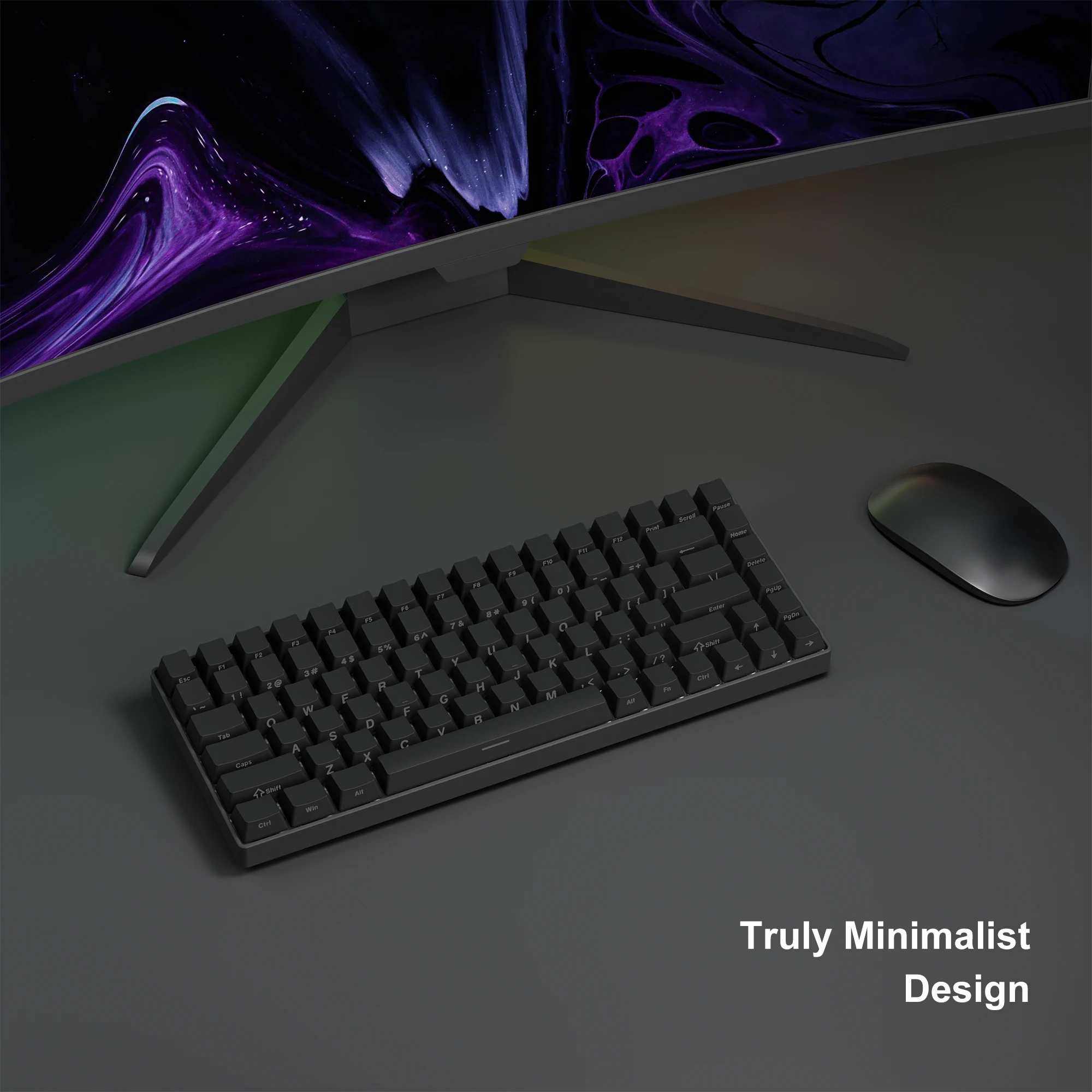 Side-lit Backlit Pbt Keycaps Double Shot Keycaps Oem Profile mx Switch Teclado Mecânico Preto e Branco 136 Teclas - Imagem 2