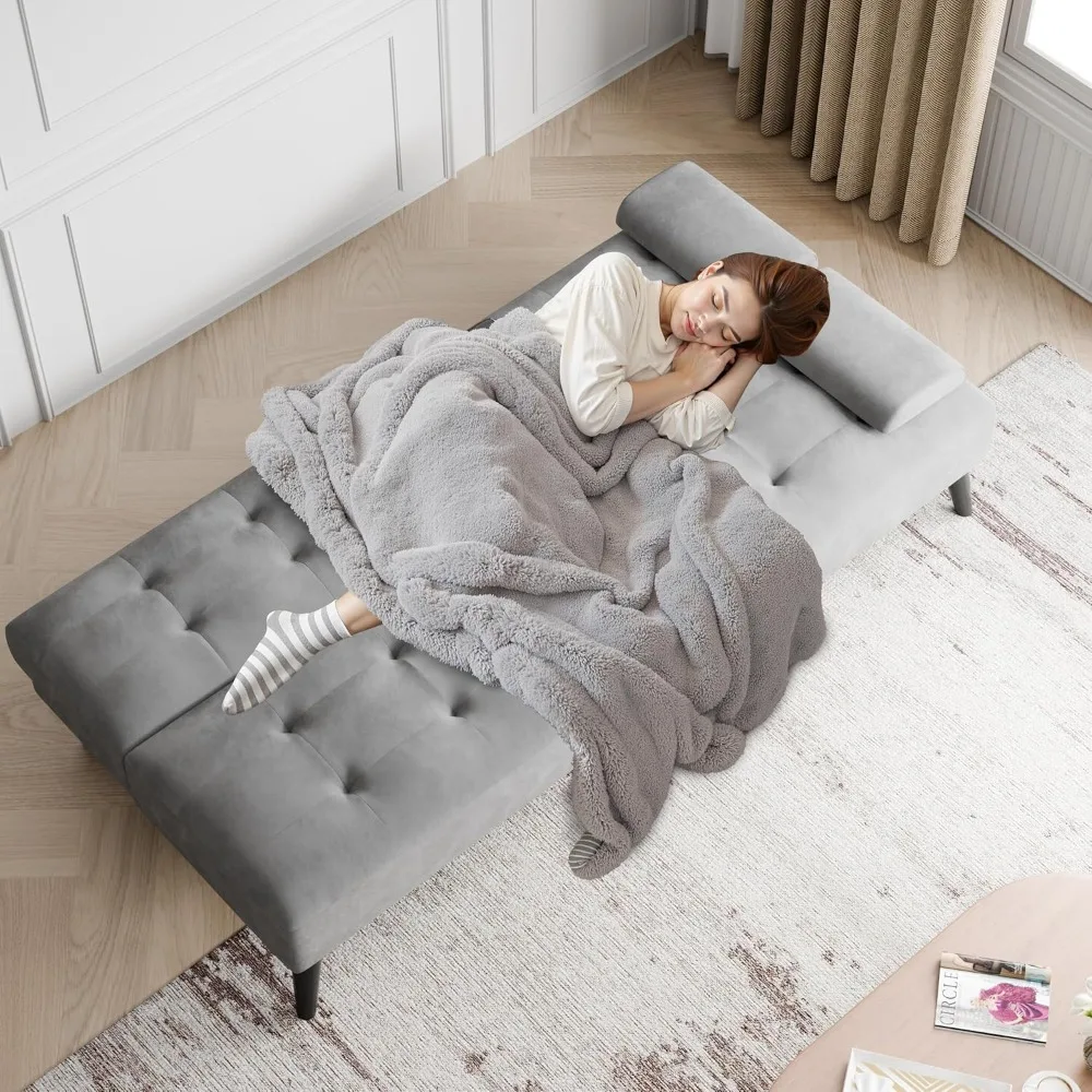 Modern Convertible Futon Sofa Bed 6