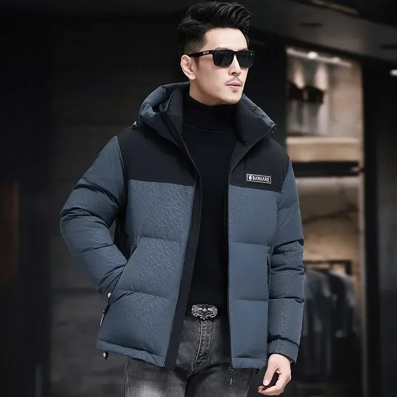 thumbnail image 1 of Ropa de diseñador para hombre, chaqueta corta ligera de plumón de pato, chaqueta acolchada de lujo, abrigo frío para hombre para invierno, 1 of 5