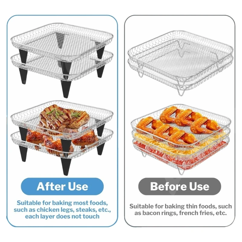 Air Fryers Dehydrator Stand Air Fryers Cooking Racks Air Fryers Rack Set for Fryers 5