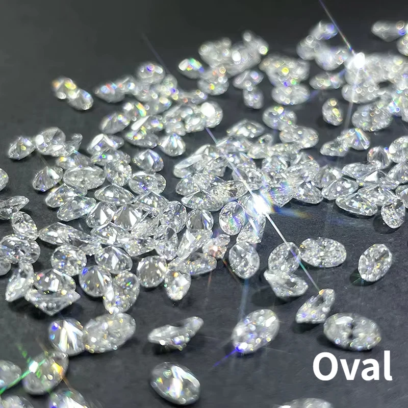 1CT Ovaler DEF VVS-VS Melee Laborgezüchtete Diamanten 1,5x2mm~5x7mm Kleine Lose Laborgezüchtete Diamanten Großhandel