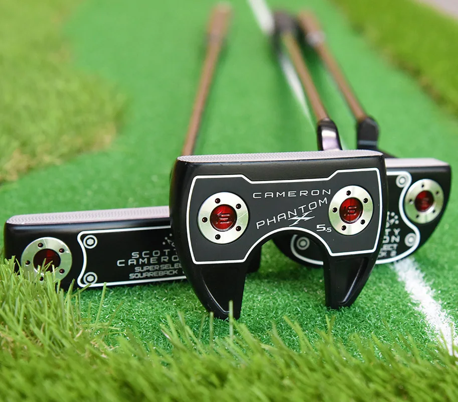 Squareback PhantomX Straight Semicircle Cowhorn Golf Putters 32-35 Inch Steel Shaft With Head Cover