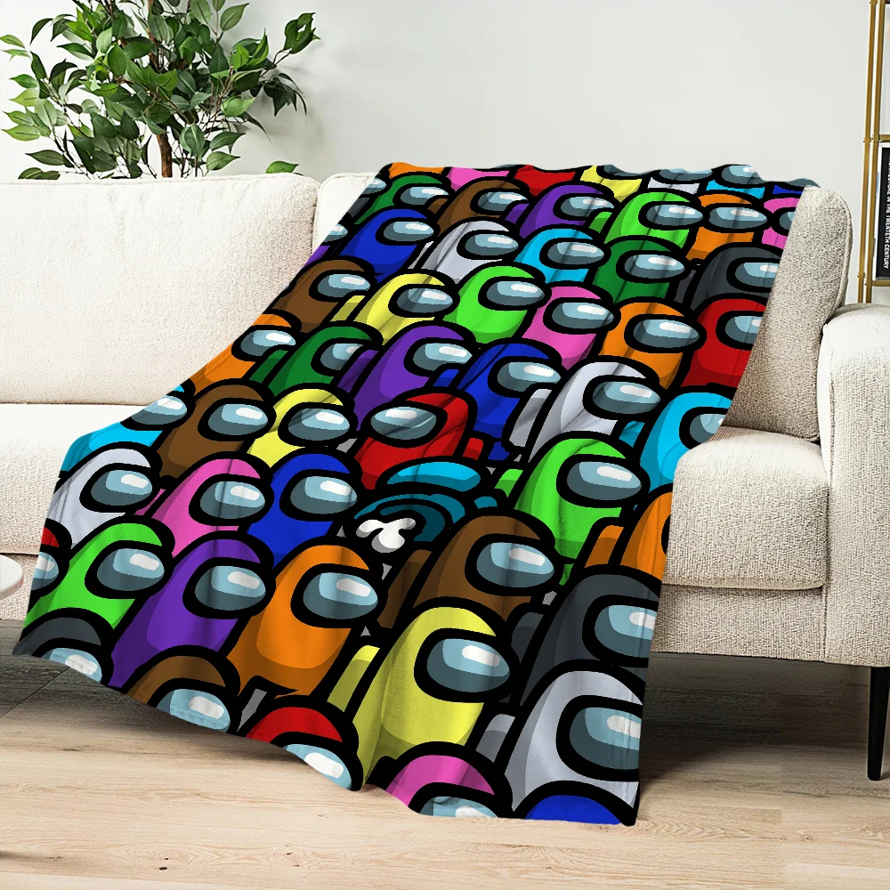 Game A-AmongES U-Us cool Blanket Skin friendly comfort warm soft plush blanket suitable sofa living room office bedroom 5