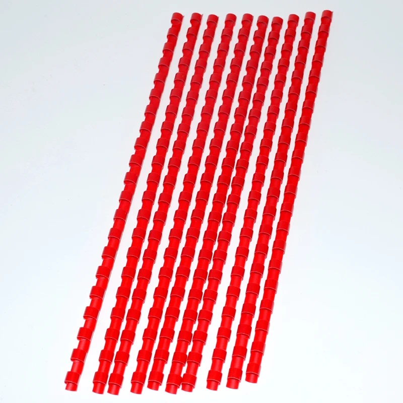 50/100PCS/BOX ReadStar Red PVC binding aprons 21 Loops 6-51mm A4 binding aprons comb rings Plastic combs