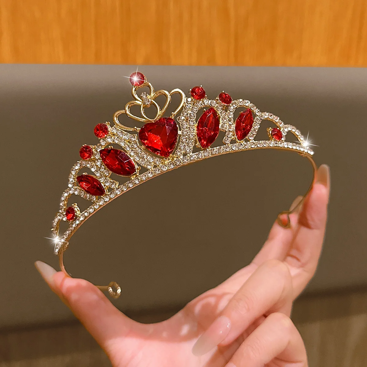 Versatile, Fashionable, and Elegant Gold Red Crown