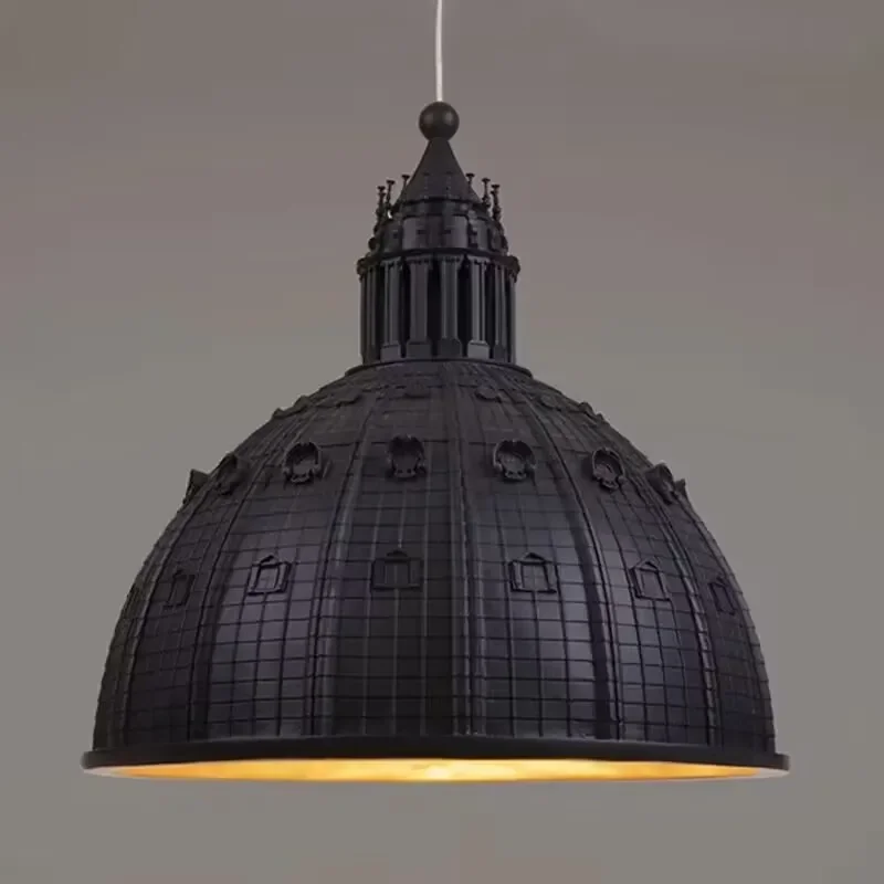 Lampe LED Suspendue en Résine Rétro Italienne, Luminaire Décoratif d'Nik, Idéal pour un Salon, une Chambre à Coucher ou un Hôtel