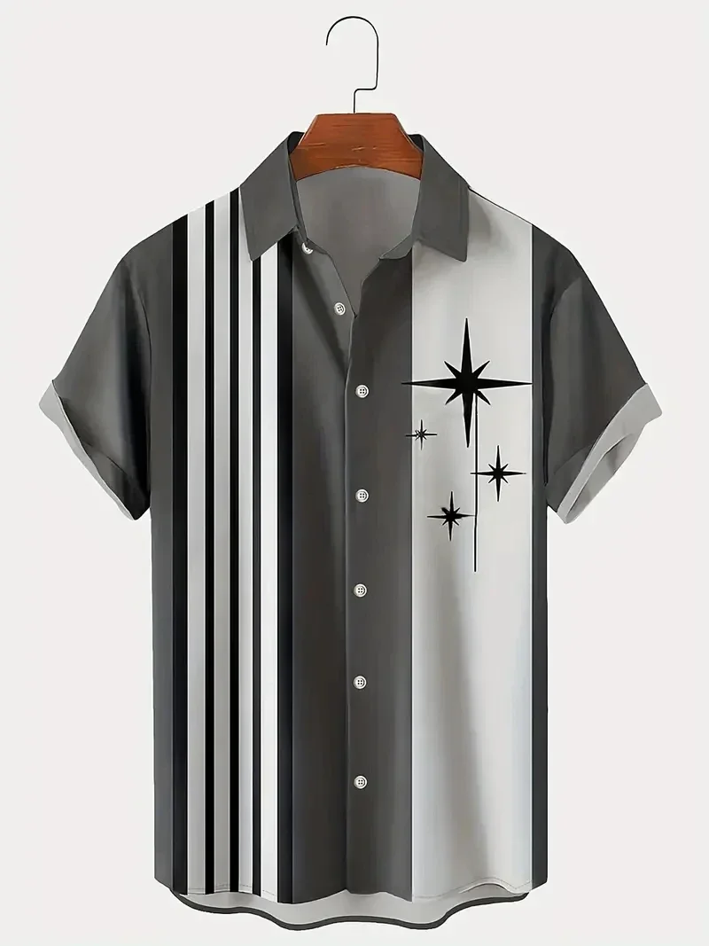 

Independent station cross-border men's fashion modern Korean short-sleeved Blt 3D digital printing Blt cross-border