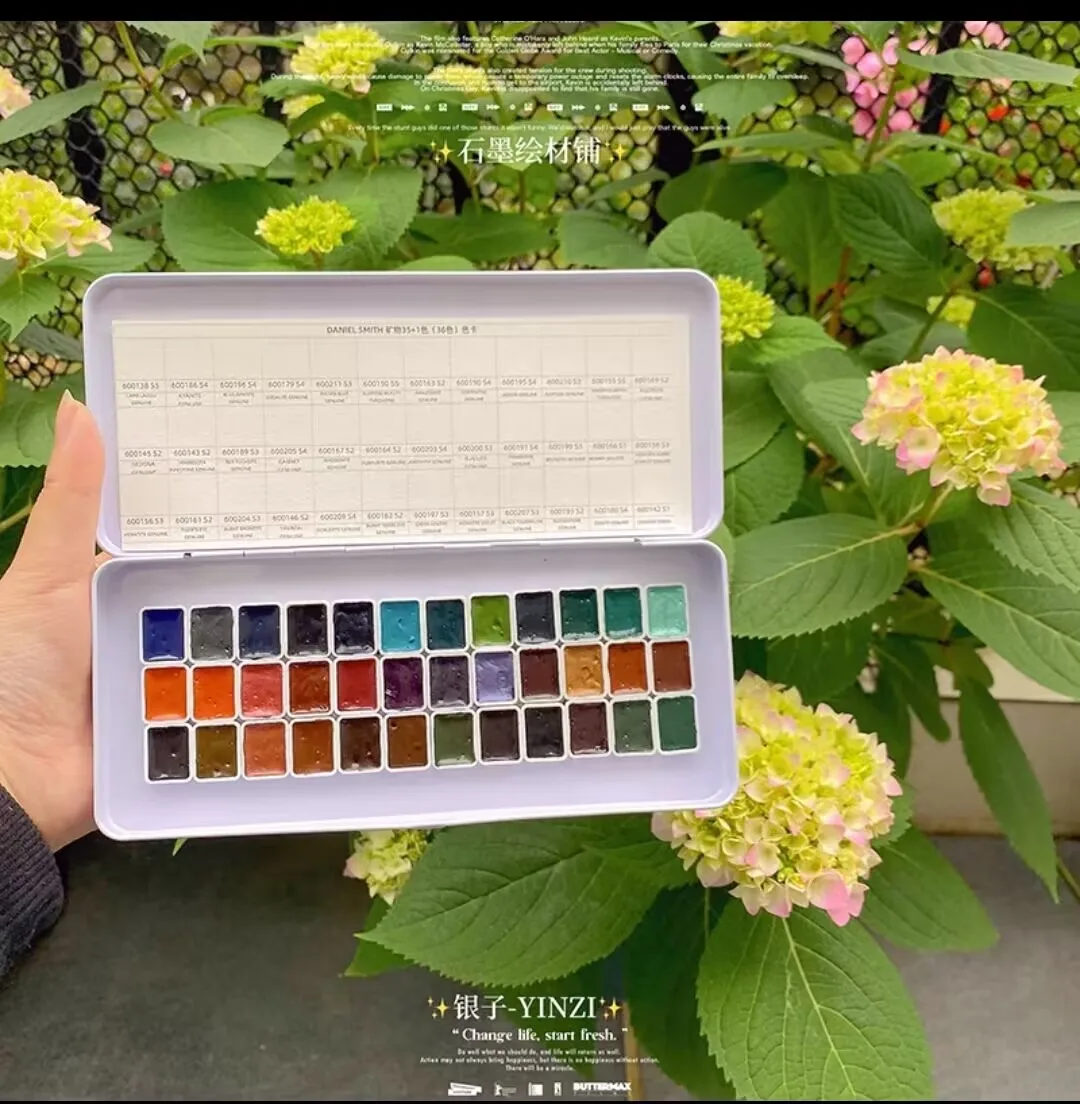 Watercolor Paint American Daniel Smith mineral watercolor paint artist aquarelle sub-pack 35 colors 0.5ml 1ml art painting