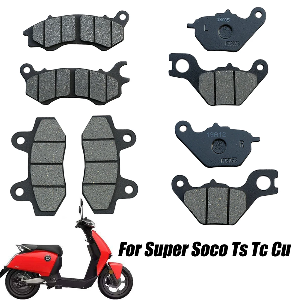 

Передние тормозные колодки для мотоцикла, комплект дисков для Super Soco TS TC CU1 CU2 CU3, аксессуары TC, передние или задние тормозные колодки