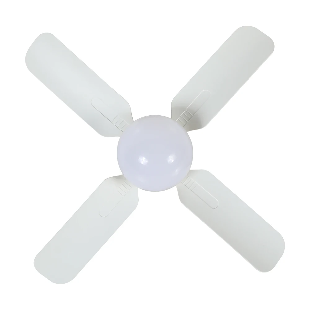 24W Fan Light With Smart Remote Control Ceiling Light Fan Led Bulb E27 Lamp For Bedroom Living Room fan with light