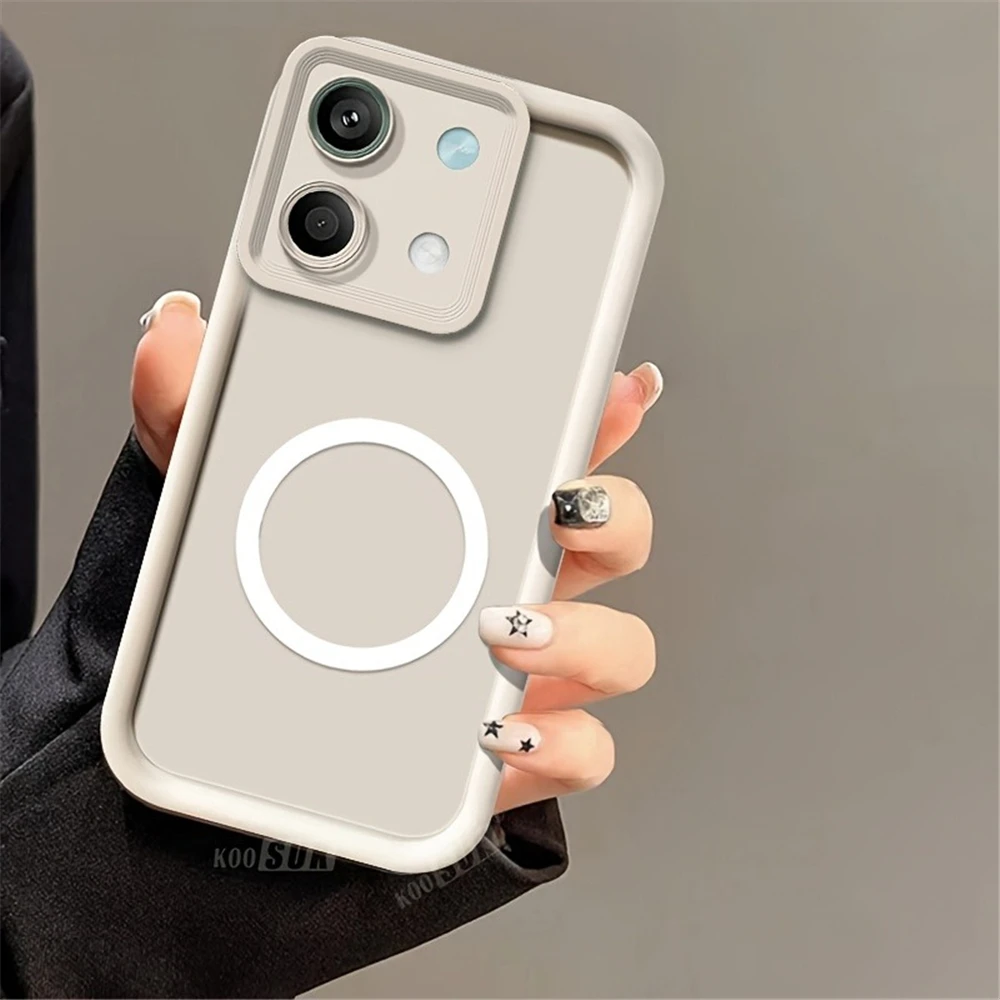 Magnetic Ring Holder Soft Silicone Phone Case in Iron Sheet Design