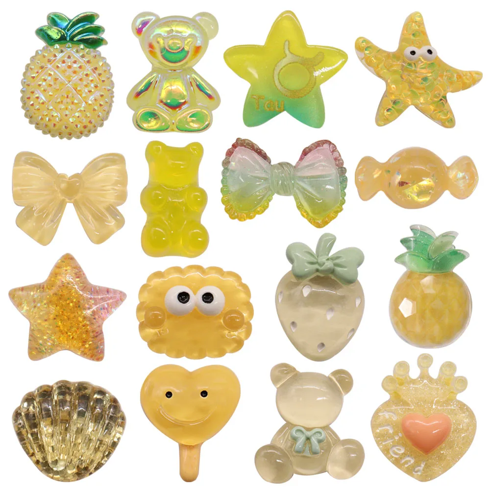 

Wholesale 50pcs Resin Candy Strawberry Pineapply Fruit Shoe Buckle Charms Lovely Shoes Decorations Fit Bracelet Croc Jibz