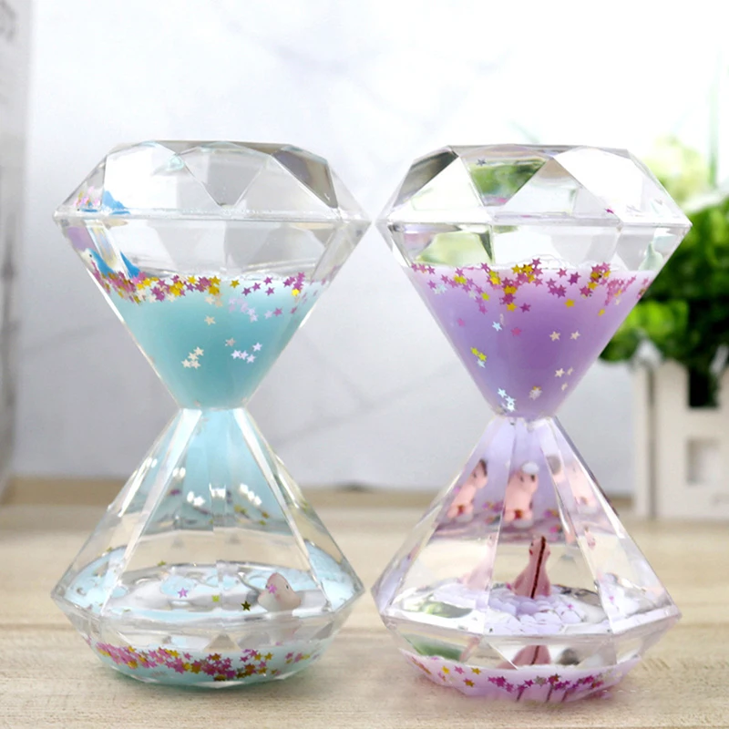 Liquid Motion Bubbler Timer,Diamond Shaped Liquid Timer For Fidget Toy,Children Activity,Calm Relaxing And Home Ornament 5