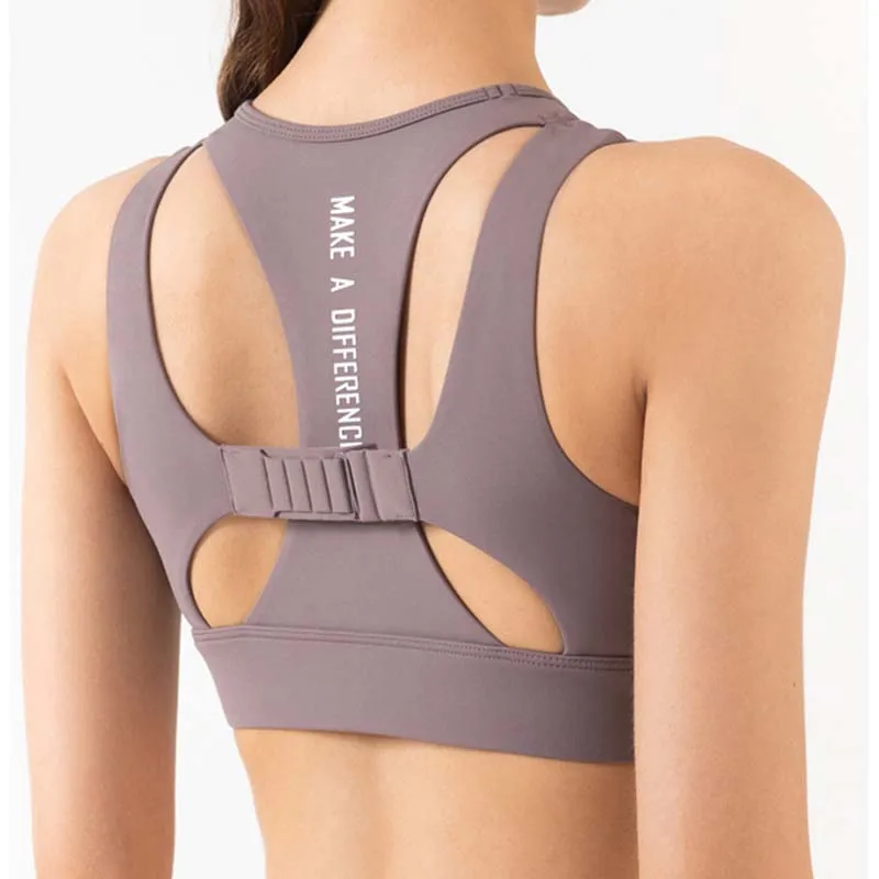 Sports Bra for Women High Impact Work Out Bra with Support Front Zipper Gym  Padded Bras with Adjustable Straps : Buy Online at Best Price in KSA 