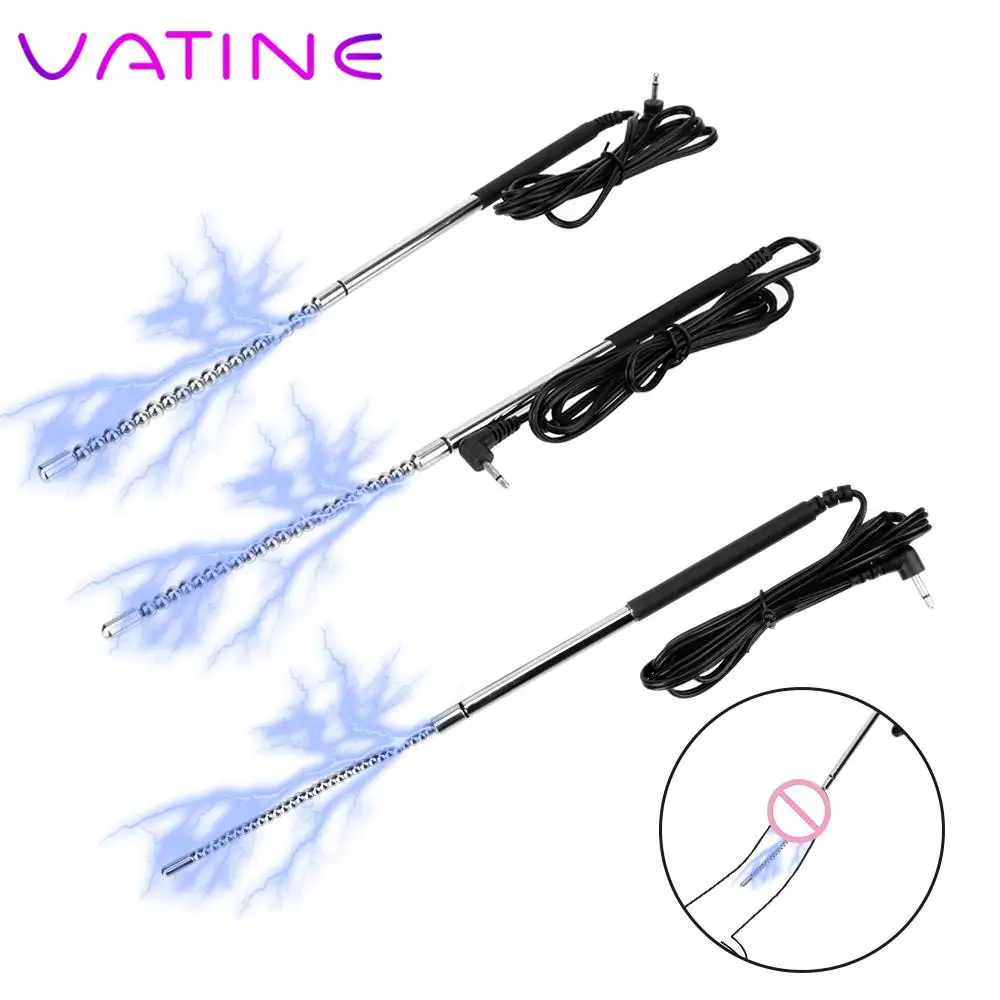 Dilator Urethra Beads Metal Electro Stimulation Sex Toy For Men