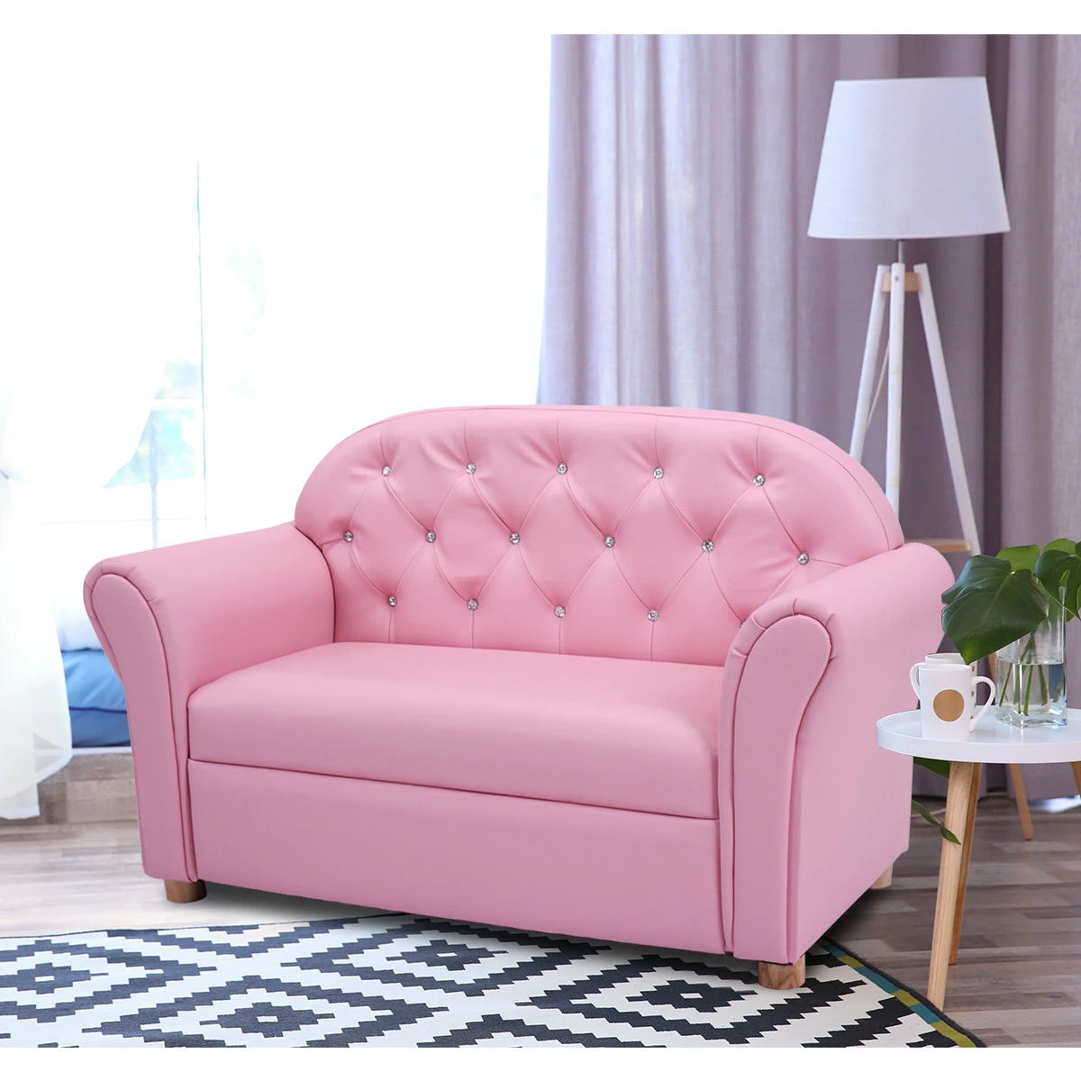 Costway sofá de princesa con reposabrazos para niños, sillón de salón,  regalo para niños pequeños, HW54192|Sofás infantiles| - AliExpress