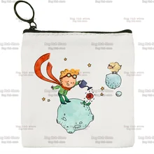 

Little Prince Graphic Earth Space Harajuku Kawaii Canvas Zipper Coin Bag Female Mini Cute Coin Purse Lipstick Bag Small Portable
