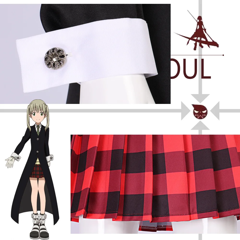 Soul Eater Maka Albarn School Uniform Cosplay Costume for Women (Unofficial)