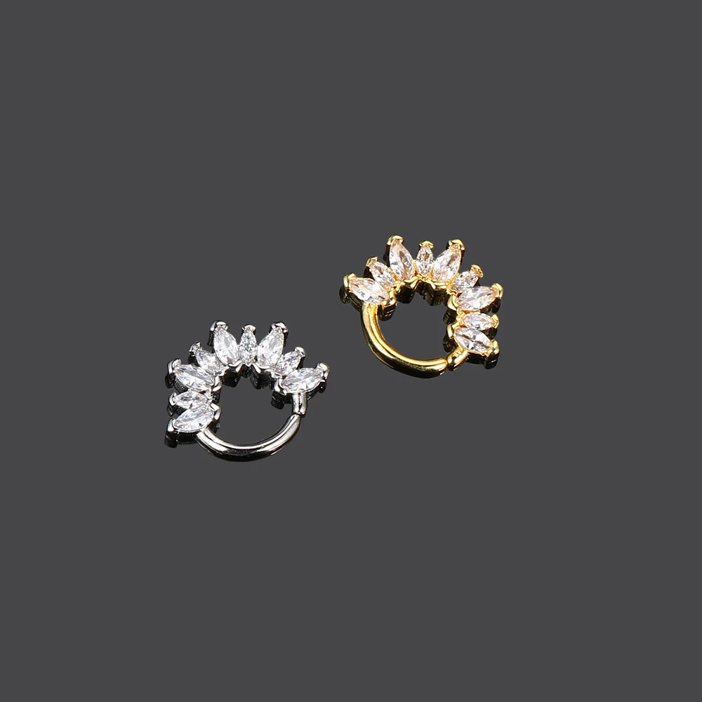 1PC Iced Out CZ Dainty Hoop Earrings for Women Ear Piercing Cartilage Butterfly Helix Daith Conch Tragus Stud Piercing Jewelry 3