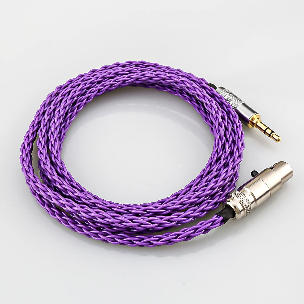Hot Sale 8 Core Audio Headphone Upgraded cables 3.5mm stereo plug to mini XLR for AK G Q701, K240S ,K271 ,K702 ,K141 ,K171, K712