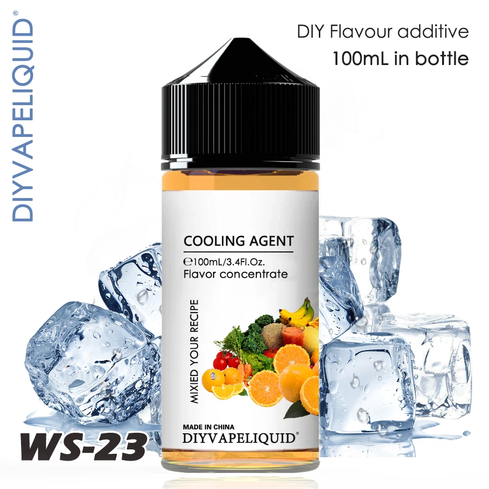 [한국 인기] DIYVAPELIQUID WS-23 냉각제, 향미 농축 물, 아이스 쿨링 느낌 증가, WS23, E 혼합, 병 속의 DIY 액체 