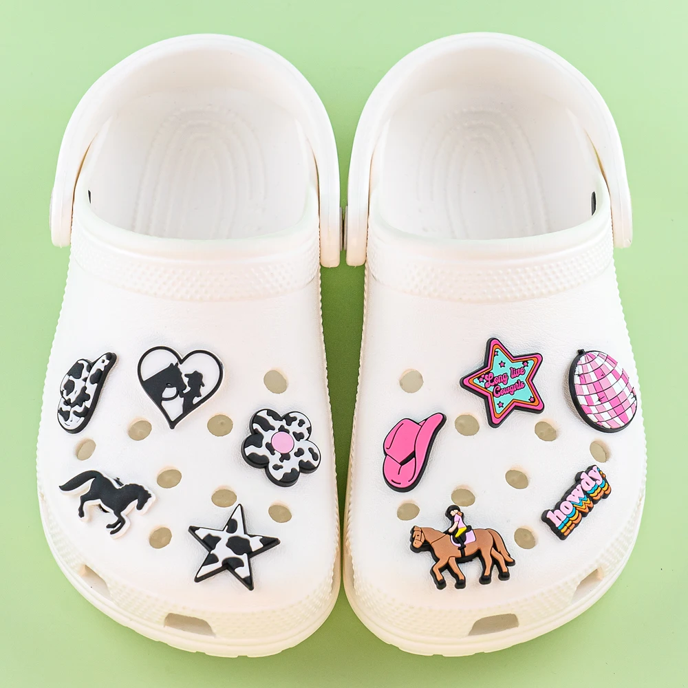 1/11pcs Cowboy Cowgirls Style Shoe Charms for Women Girls