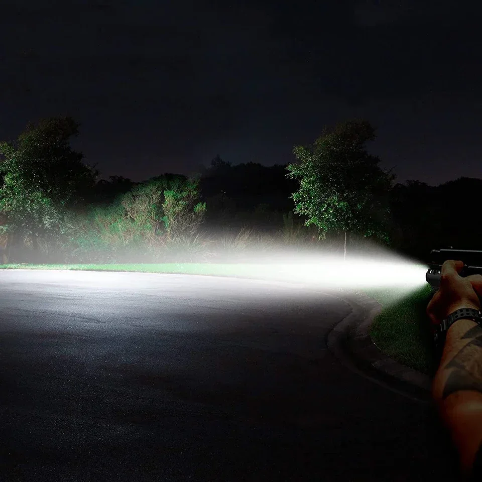 Tactical Flashlight with Red Laser Sight for Pistols