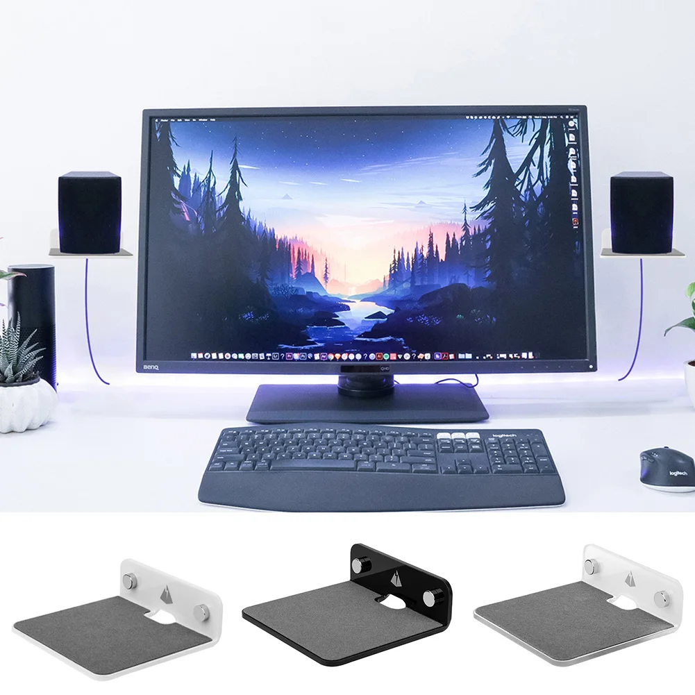 Acrylic Speaker Shelf Multifunctional Portable Wall Mount Display Shelf for Webcam Cell Phones Router for BOSE Soundlink Revolve