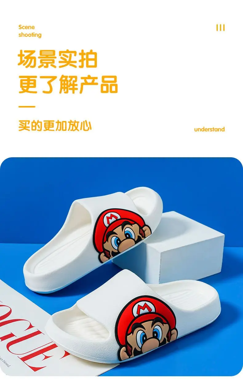 Pantoufles Super Mario Bros en coton, 3 styles, dessin animé, marijuana  ing, Yoshi, Wario, hiver, demi-enveloppées, chaudes, chaussures non ald -  AliExpress