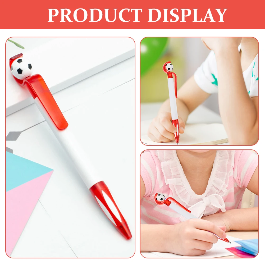 10 Pcs Football Ballpoint Pen Handwriting Pens Ink Soccer Shape Bulk Party Favors Office Supplies Plastic Stationery Student 2