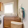 Wall Mounted Clothes Rack Punch Free Foldable Drying Rack 20 Pounds Load Bearing Hanger Rack Wavy Design Drying Coat Racks 2