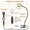USB LED Reading Lights Flexible Gooseneck Dimmable Table Lamp Clip On Indoor Bedroom Eye Protection Desk Light Book Clamp Lamp 4