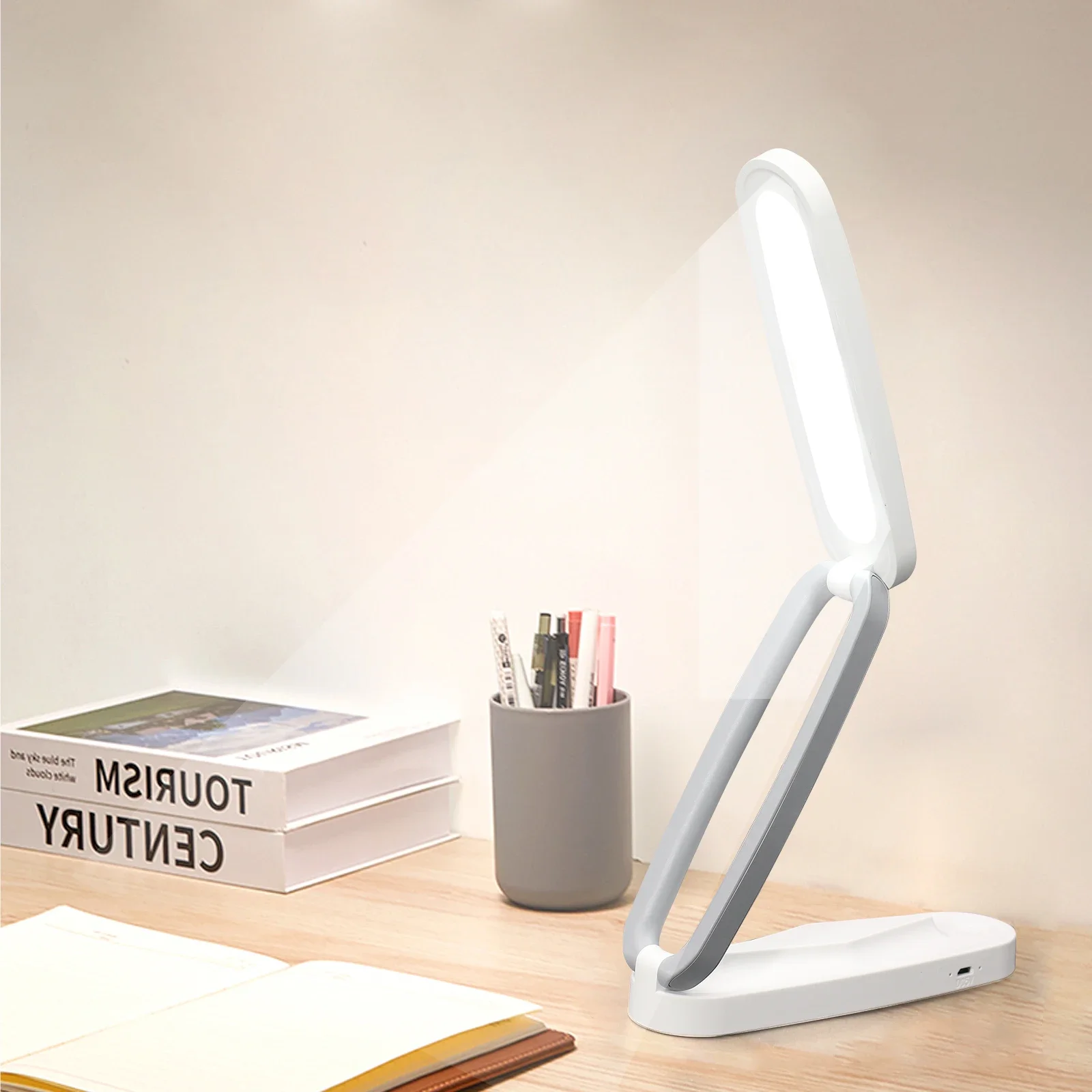 Desk Lamp Night Light Eye Protection Charging Folding Touch Learning Super Bright Stepless Dimming USB