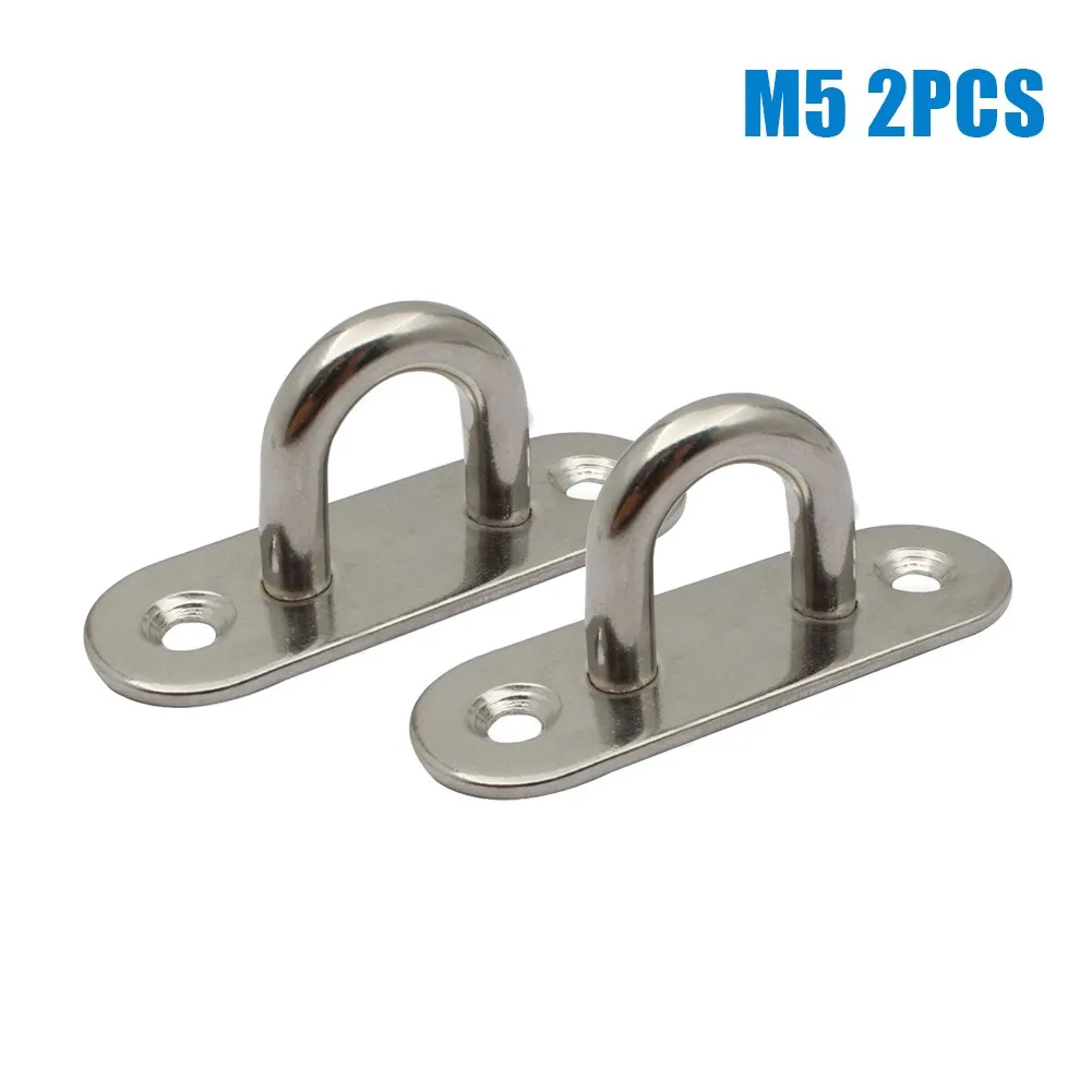 

High Quality Oblong Hook Staple 2pcs Heavy Duty Loop 2 Pack High Strength Stainless Steel Corrosion Resistance