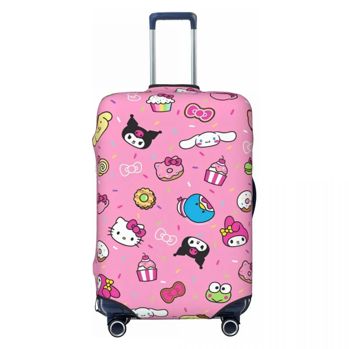 Hello Kitty My Melody Kuromi Suitcase Cover Cute Cat Animal Travel Protection Flight Useful Luggage Accesories 2