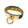 Top Quality 9 Colors Single Circle Leather Gold Plated Stainless Steel Bracelets Bangle For Women Fashion Jewelry 4