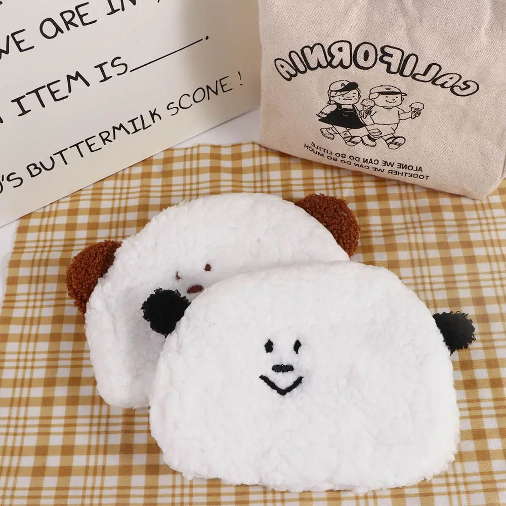 

Kawai Coin Bags Ins Cute Little Face Puppy Plush Coin Purse ID Bus Credit Card Document Keys Storage Money Wallet Case