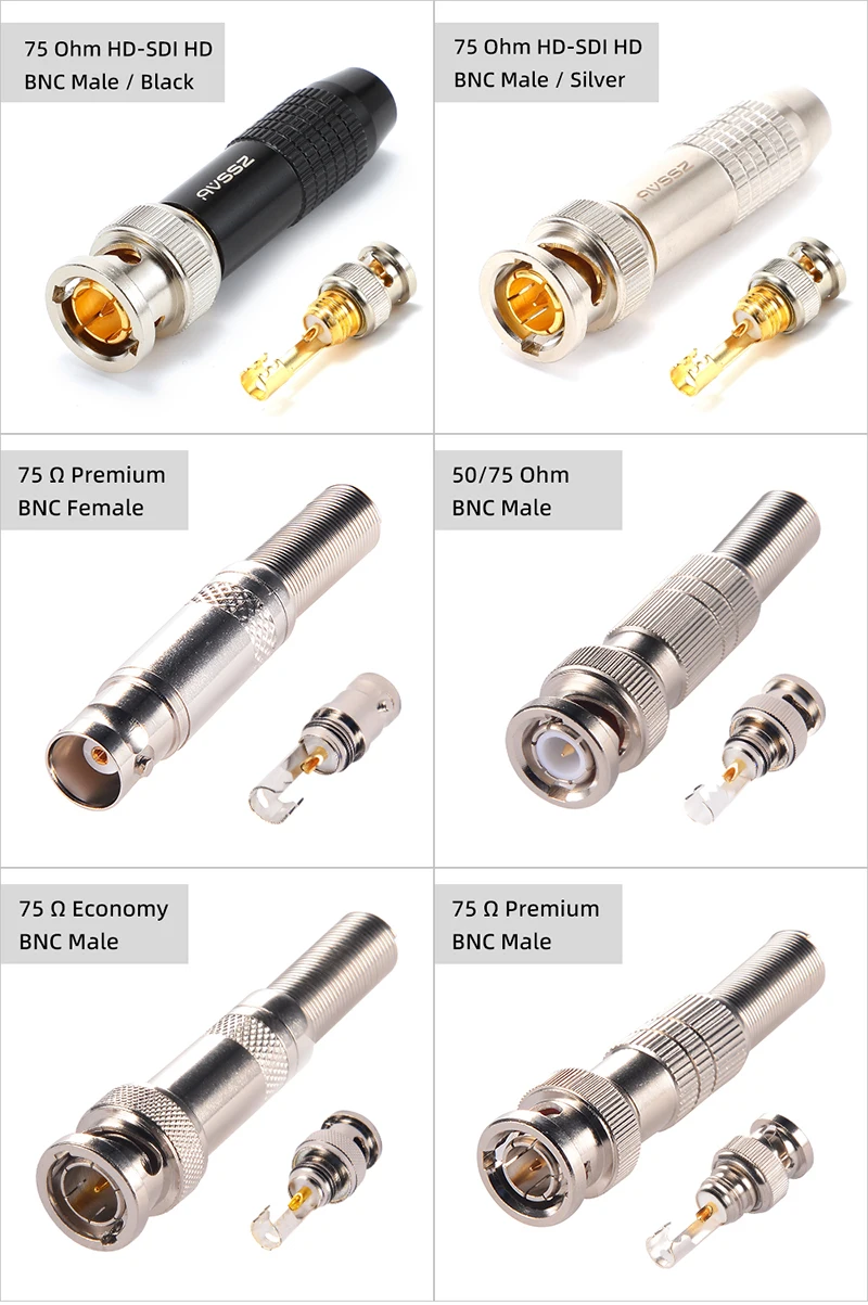 HD-SDI High-Definition-Videokabel 3G SDI Koax BNC Q9 Stecker 75 Ohm 5 Lötstellen für CCTV-Kamera Rundfunk Live-Produktion – Detail 24