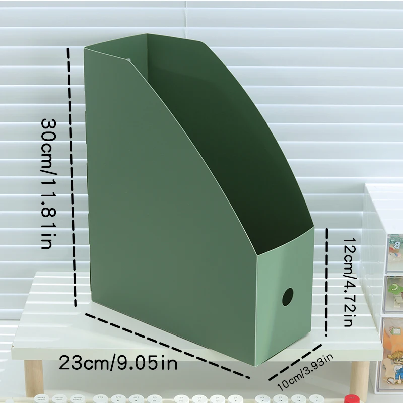 Einfache faltbare Büro-Desktop-Aktenaufbewahrung, vertikaler A4-Ordner mit Einsätze, Box, großes Fassungsvermögen, 9 Farbauswahl
