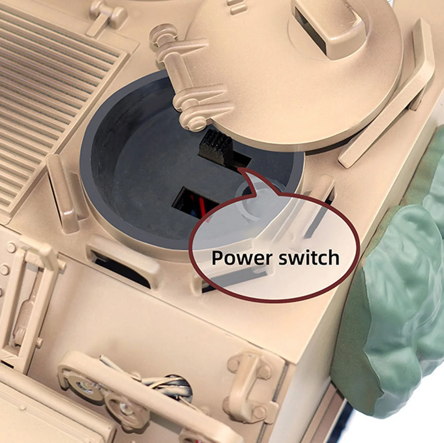 Geschenk 1/16 Tongde RC Militärpanzer M2412-C M113A2 APC mit 360°-Drehung des Geschützturms, Infrarot-LED-Licht, Sound, Funksteuerung, Elektrisches Modell – Detail 8