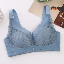  Women's Bras New Fashion Lace Solid Color Sexy Lingerie No Steel Rings Receiving Side Breasts Gathering Bras Women  Sleep Tops 