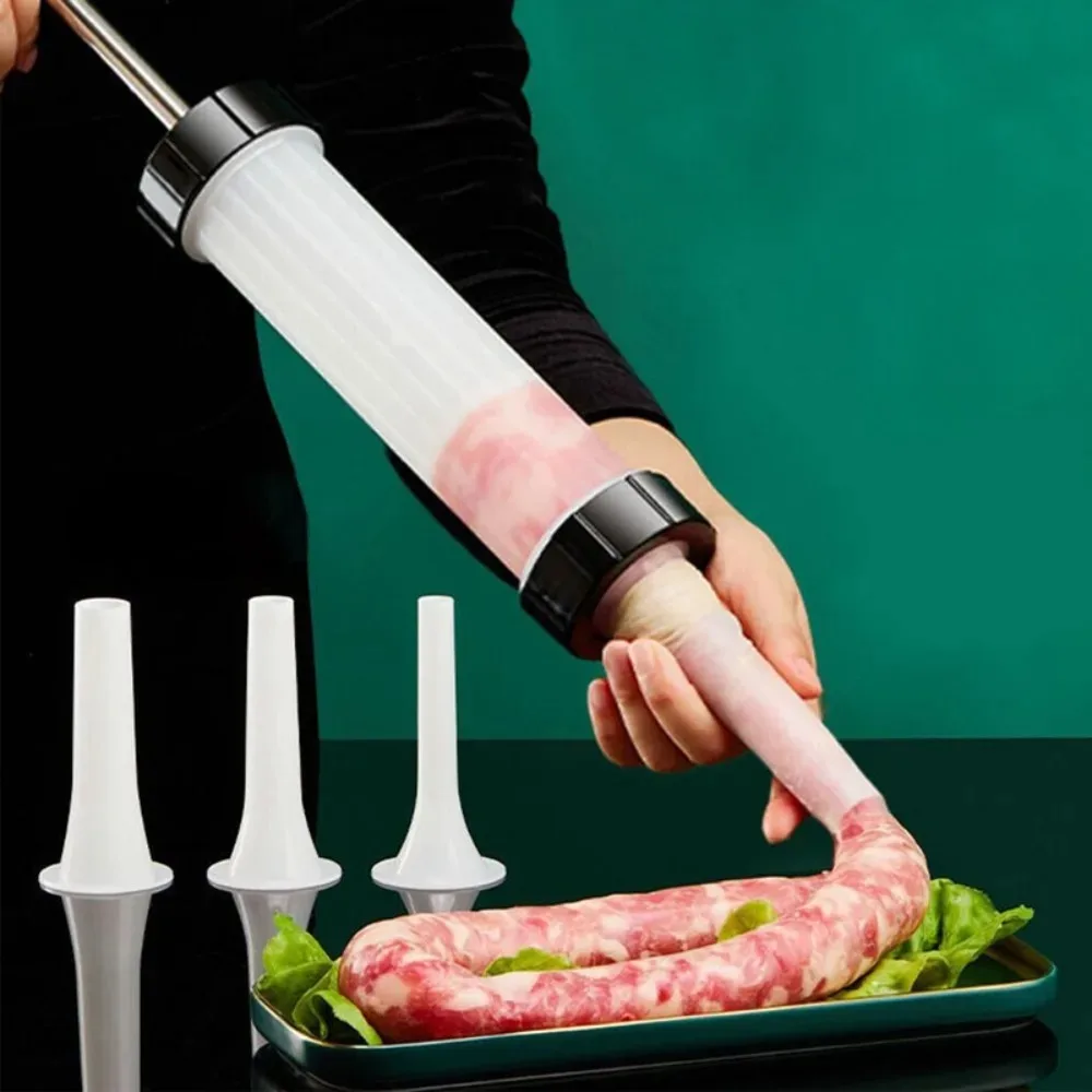 Manual Sausage Filling Machine Meat Stuffer Filler Salami Make Sausage Machine Homemade Tools Kitchen Supplies sausage stuffing machine