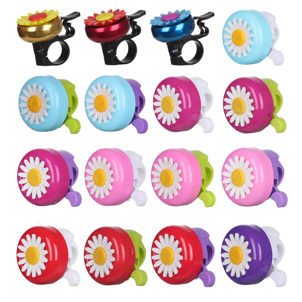 Multicolor Kids Funny Bicycle Bell Daisy Flower Horns Bike Children