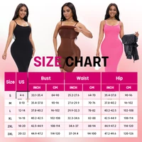 Women Built In Shapewear Bra Waist Cinched Butt Lifter Sleeveless Slip Long Dress Body Shaper 6