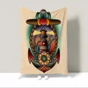 Custom Blankets for Adults New School Tattoo Thin Wadding Blanket King Size Microfiber Bedding Fluffy Plaid Home Interior Throw 4