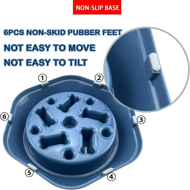 Slow Feeder Dog Bowl Non Slip Cat Dog Slower Food Feeding Dishes Large Small Medium Pet Slow Eat Dishes Puzzle Bowl Pet Supplies 5