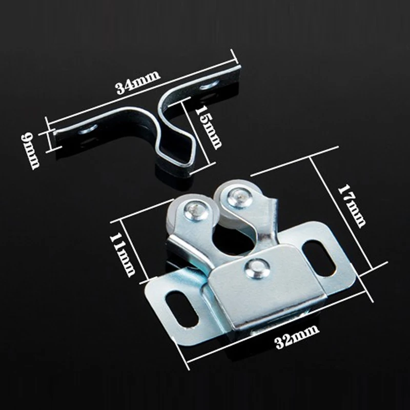 2PCS Door Stop Closer Stoppers Damper Buffer Magnet Cabinet Catches With Screws For Wardrobe Hardware Furniture Fittings